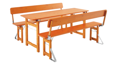 Das Bild zeigt eine Designgarnitur Rustica mit Rückenlehnen.