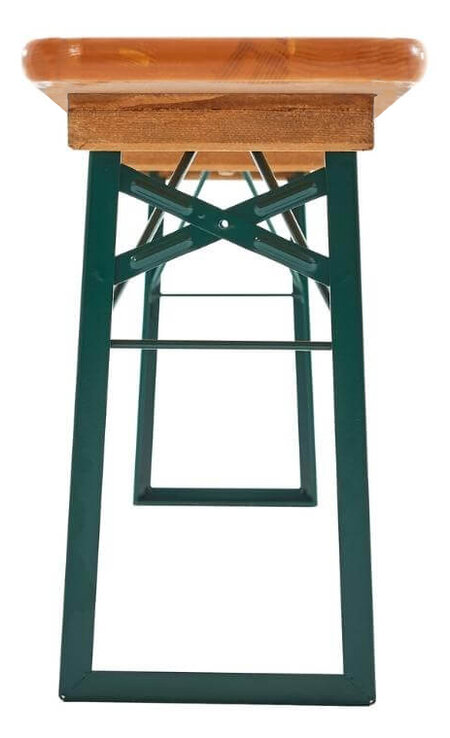 The  front view of the classic beer bench.