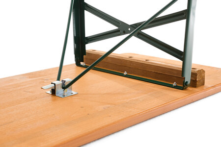 Folding furniture lock for the stability of the underframe.